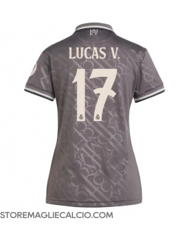 Real Madrid Lucas Vazquez #17 Maglia Gara Terza Repliche 2024-25 Donna